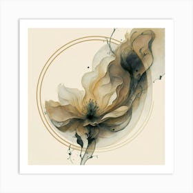 Flower In A Circle Art Print