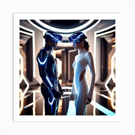 Futuristic Couple 12 Art Print