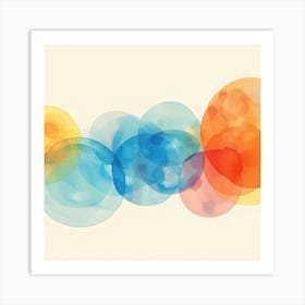 Watercolor Circles Art Print