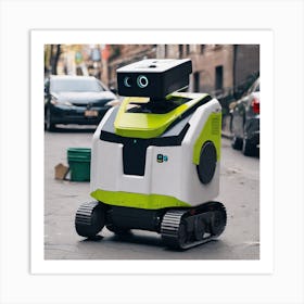 Robot On The Street 42 Art Print