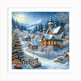 Christmas Village Art Print