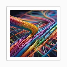 Rainbow Wires 2 Art Print