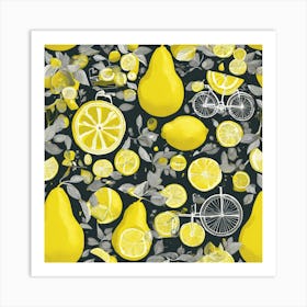 Lemons And Bicycles 1 Art Print