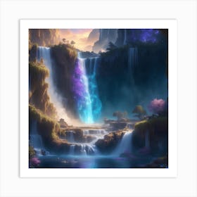 Waterfall In The Forest Art Print