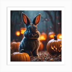 Halloween Bunny Art Print