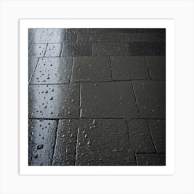 Rain Drops On The Floor 1 Art Print