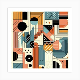 Abstract Geometric Pattern 2 Art Print