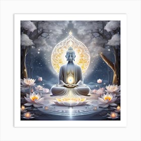 Buddha In Meditation Art Print