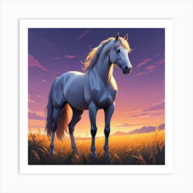 Horse In The Field 4 Art Print