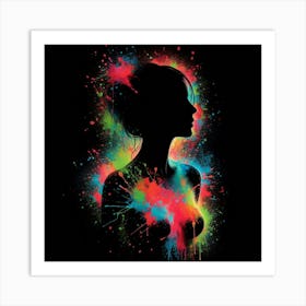 Silhouette Of A Woman 2 Art Print