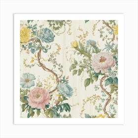 Floral Wallpaper 14 Art Print