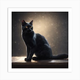 Black Cat Art Print