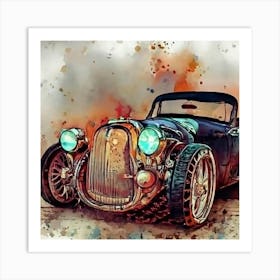 Old Car Painting Art Print