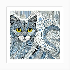 Comet Bridge City Cat Art Print