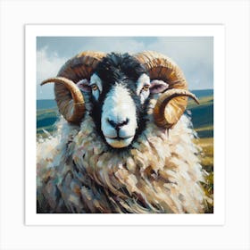 Dorset Ram Art Print