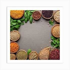 Legumes As A Frame (1) Art Print