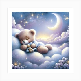 Dreamy Teddy 3 For Nursery  Art Print