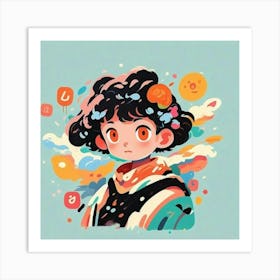 Anime Girl 1 Art Print