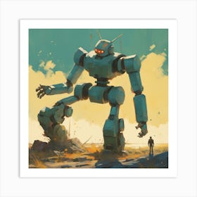 Robots In The Desert 14 Art Print