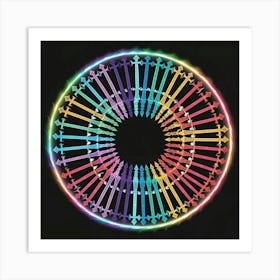 Rainbow Wheel Art Print