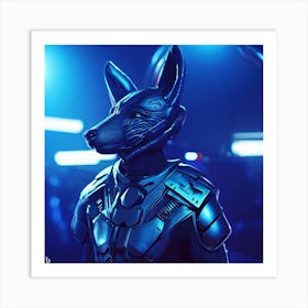 Futuristic Fox 2 Art Print