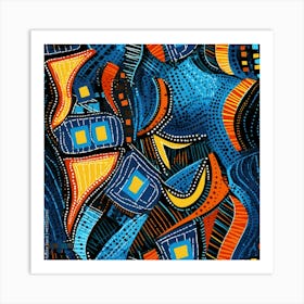 Blue Divide Art Print