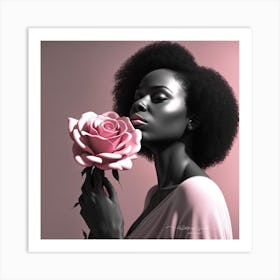 Portrait Of A Black Woman Art Print