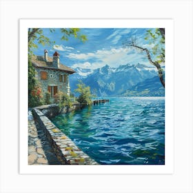 House By The Lake 1 Art Print