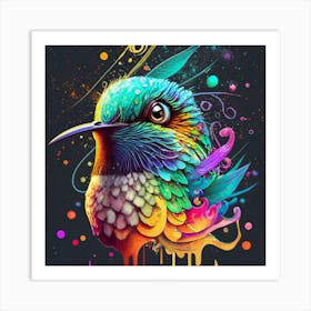 Colorful Hummingbird Art Print