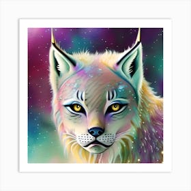 Celestial Lynx Art Print