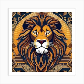 Lion Head 37 Art Print