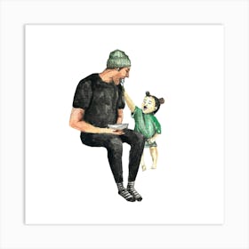 Father And Child Father's Day Art Print