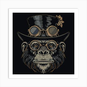 Steampunk Monkey 7 Art Print