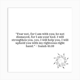 Isaiah 41:10 Art Print