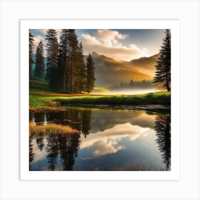 Sunrise In The Mountains 9 Art Print