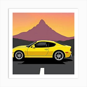 Precision Engineering in a Striped Sports Car Art Print