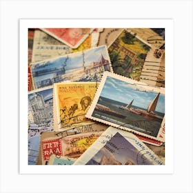 Postage Stamps 23 Art Print