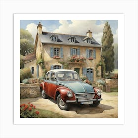 Vw Beetle art Art Print