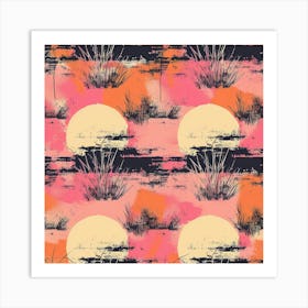 Grunge Palms (3) Art Print