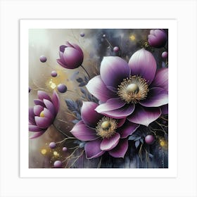 Purple Flowers Art Print