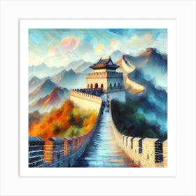 Great Wall Of China -Creative Paint Art Print