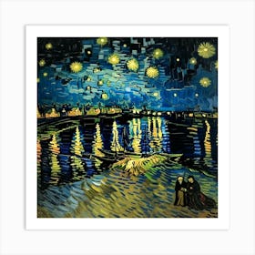 Starry Night Over The Rhone 4 Art Print