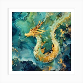 Gold Dragon Art Print