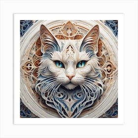 Cat With Blue Eyes 2 Art Print