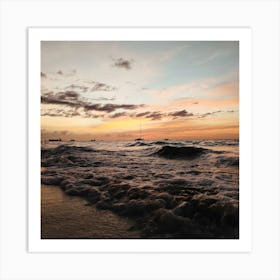 Sunset On The Beach In Antigua Art Print