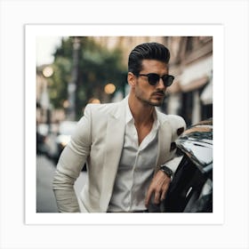 Man In A White Suit 1 Art Print