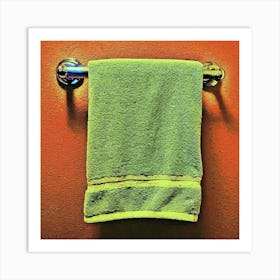 Towel Hanger With Towel Art Print