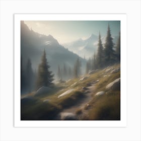 Landscape Painting 133 Art Print