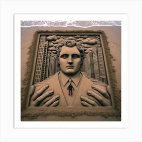 Sand Art,Legacy in Sand, Inspired by René Magritte & MC Escher Art Print