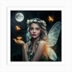 Fairy With Bees Art Print